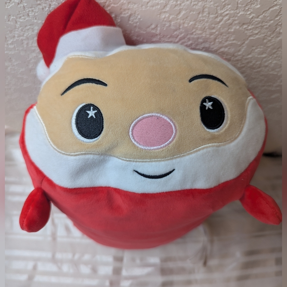 Moosh Moosh Squish Toy Plush 14" Red White Santa Claus Christmas Holiday